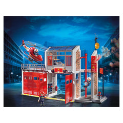 Playmobil City Action Large Fire Station With Helicopter - 9462