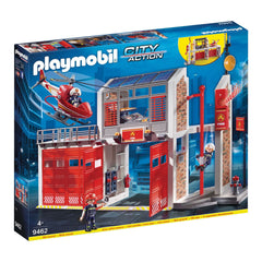 Playmobil City Action Large Fire Station With Helicopter - 9462