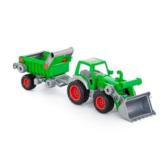 WADER - Farmer-Technic-Tractor-with-Frontloader-and-Trailer - Play-Vehicles