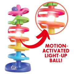 Quercetti - Baby Activity Toys - Spiral Tower Brightball - 46 cm - 1+
