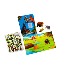 QwiToy - Livre de jeux 3 en 1 Animaux - Livres