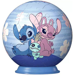 Ravensburger - 3D-Puzzle-Ball-Disney-Stitch-Angel-Action-Toy-Figures