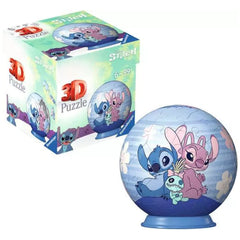 Ravensburger - 3D-Puzzle-Ball-Disney-Stitch-Angel-Action-Toy-Figures