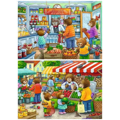 Ravensburger - Come On Lets Go Shopping - 2x12 Pieces - Puzzles