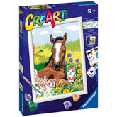 Ravensburger - Creart Foal With Kittens - Painting By Numbers - Arts & Crafts