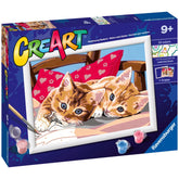 Ravensburger - Creart Two Cuddly Cats - Painting By Numbers - Arts & Crafts