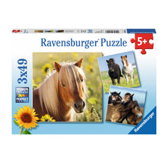 Ravensburger - Cute Ponies - 3x49 Pieces - Puzzle
