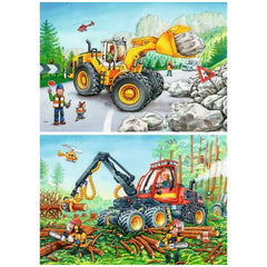 Ravensburger - Excavator And Forest Tractor - 2x24 Pieces - Puzzles