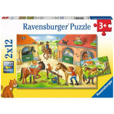 Ravensburger - Vacances à la ferme équestre - 2x12 pièces - Puzzles