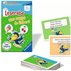 Ravensburger - Leserabe-Was-magst-du-lieber-Card-Game