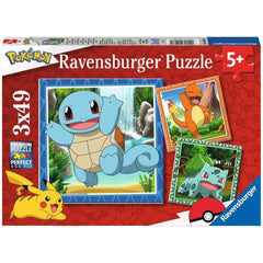 Ravensburger - Pokemon - Charmander Bulbasaur et Squirtle - 3x49 pièces - Puzzles