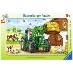 Ravensburger - Tracteur à la ferme - 15 pièces - Puzzles