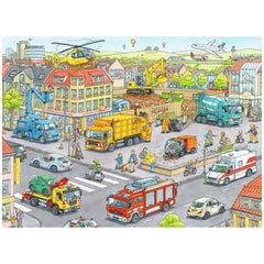 Ravensburger - Vehicles In The City - 100 Pieces - Puzzles