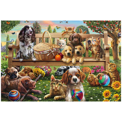 SCHMIDT SPIELE - A garden picnic for dogs and cats 200 Pcs Children’s puzzles - Puzzles