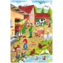 SCHMIDT SPIELE - Auf dem Bauernhof 3x24 Teile Kinderpuzzles - Puzzles
