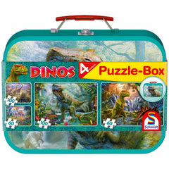 Schmidt Spiele - Dinos, puzzle box in a metal case 100 pieces - puzzles