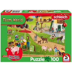 Schmidt Spiele - Farm World Farm Shop 100 Pcs and 1 Figure - Puzzles