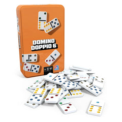 Spin Master - Double - Six Domino Sturdy Tin Travel Set - Brettspiele - 4 - 58146107