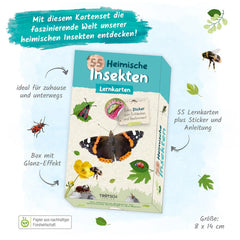 TROTSCH - 55 Learning Cards Native Insects - Educational - German Edition