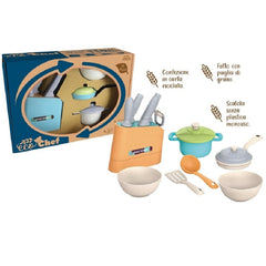 Toys Garden - Eco Chef 14-Piece Sustainable Chef Set - Pretend Professions & Role Playing