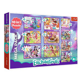 Trefl - 10 Puzzles in 1 - Enchantimals Adventures - Puzzles Age +4 - TRF90354