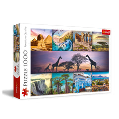 Trefl - 1000 Piece Puzzle - Africa Collage - Puzzles Age +14 - TRF10792