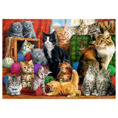 Trefl - 1000 Piece Puzzle - Feline Meeting - Puzzles Age +14 - TRF10555