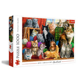 Trefl - 1000 Piece Puzzle - Feline Meeting - Puzzles Age +14 - TRF10555