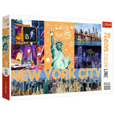 Trefl - 1000 Piece Puzzle - Neon Color Line Neon City - Puzzles Age +14 - TRF10579