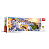 Trefl - 1000 Stukjes Puzzel Panorama - Zonsondergang in Santorini - 14 - TRF29054