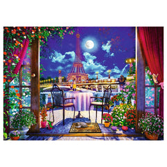 Trefl - 1000 Piece Puzzle - Premium Plus - Tea Time Parisian Moonlight - Puzzles Age +14 - TRF10843