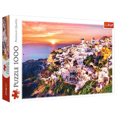 Trefl - Puzzle de 1000 Piezas - Puzzles - +14 - Atardecer sobre Santorini - TRF10435