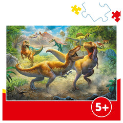 Trefl - 160-Piece Puzzle - Clash of the Tyrannosaurus Rex - Puzzles Age +6 - TRF15360