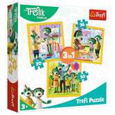 Trefl - 3 Puzzles in 1 - Treflikow Together is Fun - Puzzles Age +3 - TRF34850