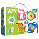 Trefl - 4 Puzzles in 1 Shaped - Baby Classic Animals - Puzzles Age +1 - TRF36074