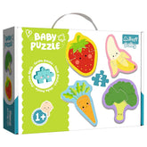 Trefl - 4 Puzzles in 1 Shaped Puzzle - Baby Classic Fruit and Vegetables - Puzzles Age +1 - TRF36076