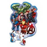Trefl - 50-Piece Wooden Contour Puzzle - Marvel Avengers Adventures - Puzzles Age +5 - TRF20256