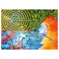 Trefl - 500 Piece Puzzle UFT - Aerial Mindblow Maze of Colors - Puzzles Age +12 - TRF37460