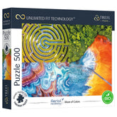 Trefl - 500 Piece Puzzle UFT - Aerial Mindblow Maze of Colors - Puzzles Age +12 - TRF37460