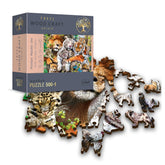 Trefl - 501 Piece Jigsaw Puzzle - Woodcraft Felines in the Jungle - Puzzles Age +12 - TRF20152