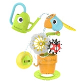 Yookidoo - Pour 'N' Spin Tipping Bird Bath Toy for Ages 18 Months+ - 3-Piece Battery-Free STEM Flowerpot Set with Watering Can and Suction Cup