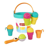 Yookidoo - Scoop 'N' Splash Ice Cream Bucket for Ages 18 Months+ - Premium 12-Piece Battery-Free STEM Bath Toy with Floating Sprinkle Bucket, Cones & Scooper