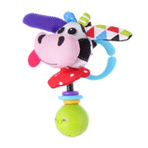 Yookidoo - 'Shake Me' Cow Motion-Activated Rattle for Ages 0 Months+ - Premium 2-in-1 Electronic Baby Toy with Fun Link, Musical Sounds & Tactile Textures