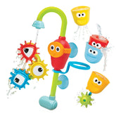 Yookidoo - Spin 'N' Sort Spout Pro Bath Toy for Ages 9-36 Months - IPX7 Waterproof Battery-Operated Water Pump with Shape Sorting Spinning Gears & 3 Tumblers