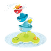 Yookidoo - Stack 'N' Spray Tub Fountain for Ages 1-6 - IPX7 Waterproof Battery-Operated Floating Bath Toy with Circulating Water Pump and 5 Stacking Boats