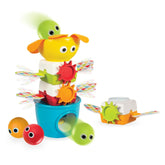 Yookidoo - Tumble Ball Stacker Musical Toy for Ages 9-36 Months - Premium 2-in-1 Five-Story Stacking Tower and Ball Drop with Moving Gear Wheels