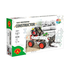 Alexander Constructor Bob set box with a metal model vehicle, colorful components, and the brand logo.