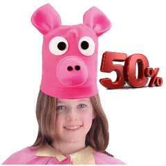 Carnival Toys - Lustiger rosa Schweine-Hut für Kinder, perfekt zum Verkleiden und für fantasievolles Spiel - Rollenspiele und Berufsspiele