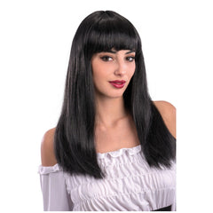 Carnival Toys - Long Smooth Black Wig With Fringe For Dress Up Fun - Pretend Professions And Role Playing