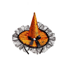 Carnival Toys - Orange Satin Cap With Bow And Lace For Dress Up Fun - Pretend Professions And Role Playing